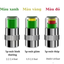 Cảm biến áp suất lốp ô tô xe máy, van cảnh báo áp suất lốp theo màu vỉ 4 cái 8