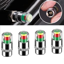 Cảm biến áp suất lốp ô tô xe máy, van cảnh báo áp suất lốp theo màu vỉ 4 cái 1