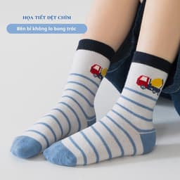 Set 5 Đôi Tất Vớ Hình Ô Tô Năng Động Đáng Yêu Có Chống Trượt Cho Bé Trai Bé Gái Từ 1-12 Tuổi te110 5