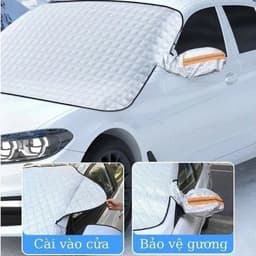 Bạt che nắng kính lái ô tô có nam châm và tai gương phiên bản nâng cấp mới 2