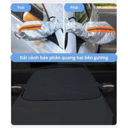 Bạt che nắng kính lái ô tô có nam châm và tai gương phiên bản nâng cấp mới 5