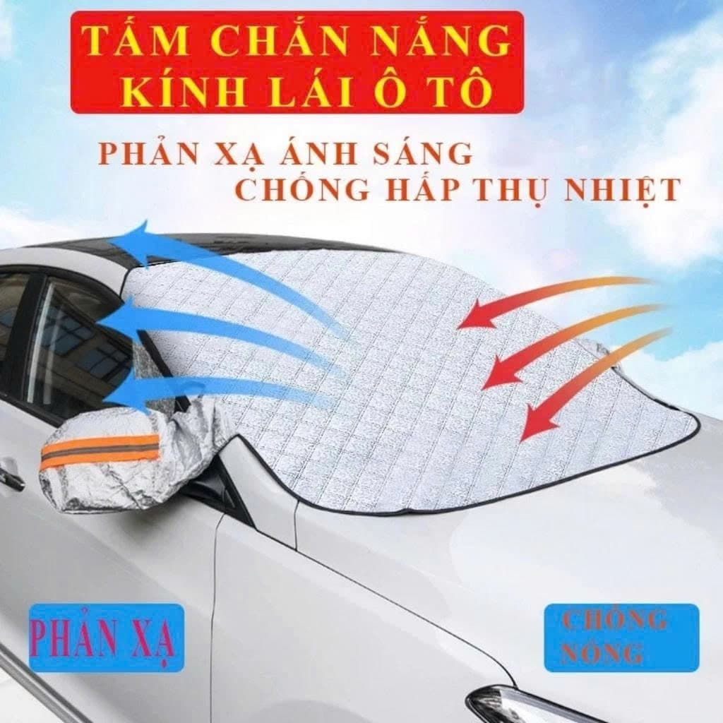 Bạt che nắng kính lái ô tô có nam châm và tai gương phiên bản nâng cấp mới