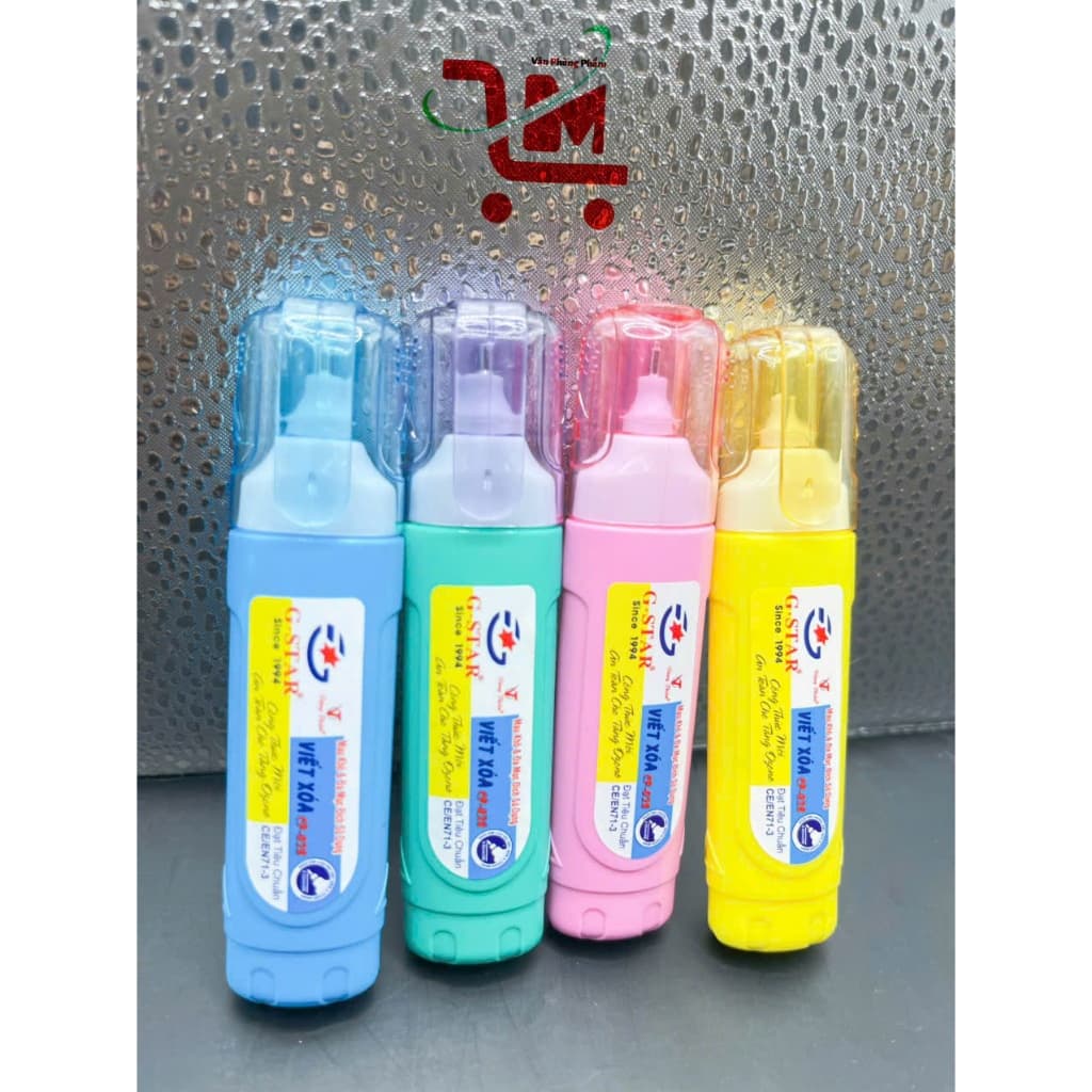 Combo 2 Cây Bút Xóa Nước / GSTAR CP-028 / Thể Tích 12ml, 4 Màu Trẻ Trung, Mực Xoá Nhanh Khô, An Toàn Với Tầng Ozone