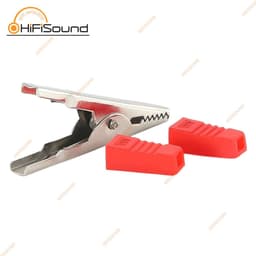 Kẹp cá sấu điện đuôi vuông đầu kẹp có răng cưa, chiều dài 3.5mm, 5.2mm màu đỏ, đen 4