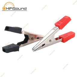 Kẹp cá sấu điện đuôi vuông đầu kẹp có răng cưa, chiều dài 3.5mm, 5.2mm màu đỏ, đen 3