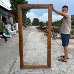 Khung Gương Soi Toàn Thân, Gương Nhà Tắm, Khung Tranh Ảnh, Gỗ Tự Nhiên Tạo Lũa Trang Trí Vintage (Không Kèm Gương) 8