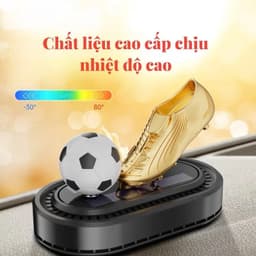 Nước hoa xe ô tô chiếc giày vàng quả bóng xoay chạy năng lượng mặt trời thiết kế thể thao cao cấp 6