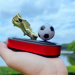 Nước hoa xe ô tô chiếc giày vàng quả bóng xoay chạy năng lượng mặt trời thiết kế thể thao cao cấp 2