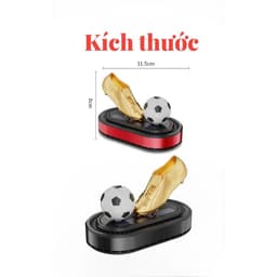 Nước hoa xe ô tô chiếc giày vàng quả bóng xoay chạy năng lượng mặt trời thiết kế thể thao cao cấp 9