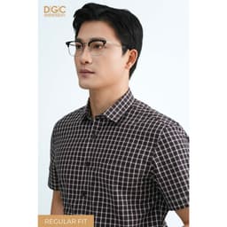Áo Sơ Mi Nam Ngắn Tay DGC - Dáng suông Regular, Tay Lơ Vê, Phù Hợp Nhiều Lứa Tuổi - SASNBC52M 2