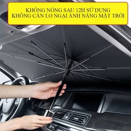 Ô che nắng kính lái ô tô, ô che nắng nhỏ gọn chắn nắng chống nóng hiệu quả tặng kèm bao da cao cấp 4