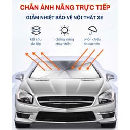 Ô che nắng kính lái ô tô, ô che nắng nhỏ gọn chắn nắng chống nóng hiệu quả tặng kèm bao da cao cấp 9