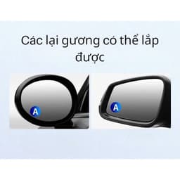 Bộ 2 gương cầu lồi đế hít chân không xoay 360 chống nước tránh điểm mù lái xe an toàn 9