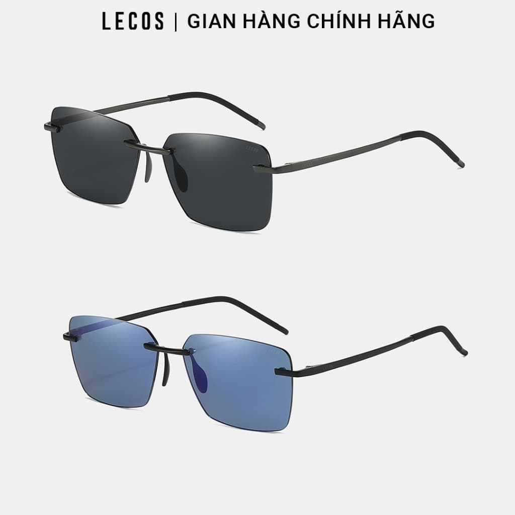 Kính Mắt Vuông Nam LECOS LK70 Gọng Thép Không Gỉ đi Làm Gặp Đối Tác