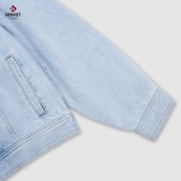 Áo Khoác Dài Tay Denim Unisex GENVIET Chất Liệu Cao Cấp Dáng Suông Vừa 8801 6