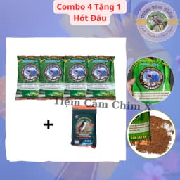 Combo 4 Gói Tổng hợp 500g gói xanh Tặng 1 Gói Chào Mào Hót Đấu 200g (Cám Sử Dụng Quanh Năm) 1