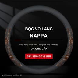 Bọc vô lăng da Nappa cao cấp mềm mịn thoáng khí chống trơn trượt 2