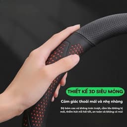 Bọc vô lăng da Nappa cao cấp mềm mịn thoáng khí chống trơn trượt 5