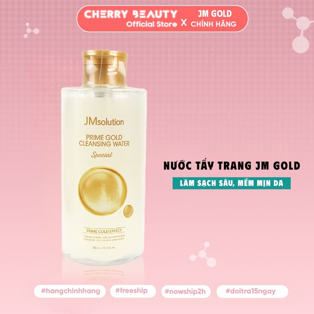 Nước Tẩy Trang JMsolution Gold Làm Sạch Sâu, Mềm Mịn Da 500ml- 850ml| Cherry Beauty