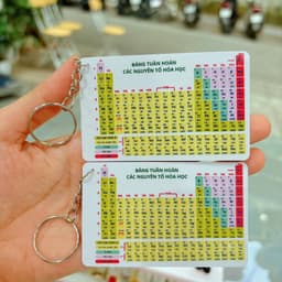 Móc khóa bảng tuần hoàn hóa học- Bảng tuần hoàn các nguyên tố hoá học theo chương trình mới có bán sỉ, móc khóa toán Học 3