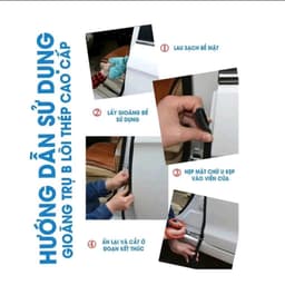 Bộ 2 Gioăng Cột B Lõi Thép Cách Âm Chống Ồn Giảm Bụi Hiệu Quả Dài 90cm Lắp Đặt 2 Bên Cửa 9