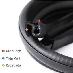 Bộ 2 Gioăng Cột B Lõi Thép Cách Âm Chống Ồn Giảm Bụi Hiệu Quả Dài 90cm Lắp Đặt 2 Bên Cửa 5