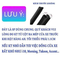 Bộ 2 Gioăng Cột B Lõi Thép Cách Âm Chống Ồn Giảm Bụi Hiệu Quả Dài 90cm Lắp Đặt 2 Bên Cửa 6