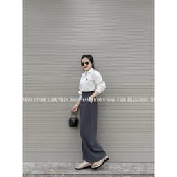 𝑨𝒏𝒏 𝑺𝒕𝒖𝒅𝒊𝒐 /Quần vải Suông nấm (90cm/25), quần tây suông nữ chất lì mềm đứng form - QC #2777 3
