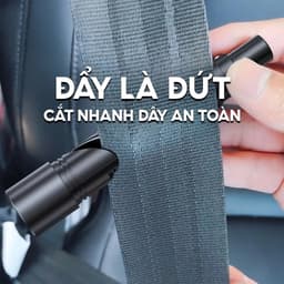 Bảng số điện thoại ô tô đa năng tích hợp phá kính, cắt dây an toàn và đèn cảnh báo 4 trong 1 7