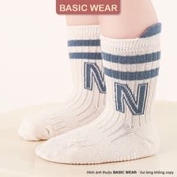 Set 5 Đôi Tất Chống Trơn Cho Bé Sơ Sinh 0-3 Tuổi, Tất Cổ Cao Chống Trơn Sơ Sinh SS57 5