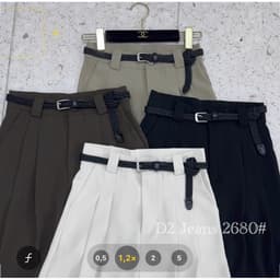 [𝑻𝒉𝒆𝑴𝒂𝒚] Quần vải Suông nấm lùn (90cm/23), quần tây suông nữ chất trượt mát kèm belt- QC #2680 5