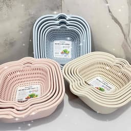 Bộ rổ vuông 6 món có Chậu nhựa việt nhật, Tiên ích. 1