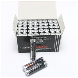 Hộp 40 Viên Pin AAA (3A) Maxell Super và vỉ 4 viên Pin nhỏ AAA (3A) Lanen 6