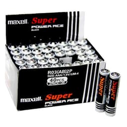 Hộp 40 Viên Pin AAA (3A) Maxell Super và vỉ 4 viên Pin nhỏ AAA (3A) Lanen 1
