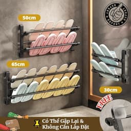 Giá Để Giày Không Lỗ Treo Tường Giá Đựng Dép Nhỏ Nhiều Tầng Lưu Trữ Đồ Tạo Tác Ký Túc Xá Tại Nhà GIA DỤNG VĨNH NGÂN 1