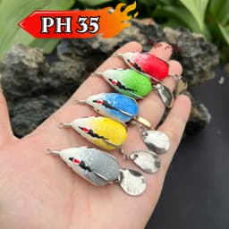 Nhái hơi PH35 v1 chì đúc dài 3,5cm nặng 6g - 11g, mồi giả câu lure cá lóc siêu nhạy Hiệp PH 1