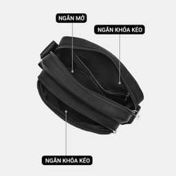 [4-25/9 TẶNG QUÀ TRUNG THU 599K] Túi Đeo Chéo Nam LECOS LTH13 Vải Oxford Chống Nước Nhiều Ngăn Tiện Lợi Gọn Gàng 6
