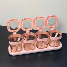 Bộ lọ gia vị Hiwa - Hokori - Có Kèm Thìa Tiện Lợi, nắp bật dễ dàng sử dụng, không ẩm ỉu 5