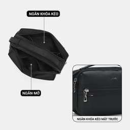 Ví Cầm Tay Nam LECOS LCH2 Ví Clutch Kẹp Nách Nam Vải Oxford Chống Xước Chống Thấm Nước Nhẹ 5