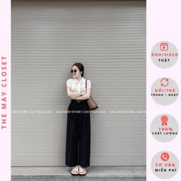 [𝑻𝒉𝒆𝑴𝒂𝒚] Quần vải Suông nấm lùn (90cm/23), quần tây suông nữ chất trượt mát kèm belt- QC #2680 1