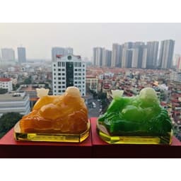 Tượng Phật trang trí taplo xe ô tô, văn phòng, bàn làm việc chất liệu đá thạch anh cao cấp 9