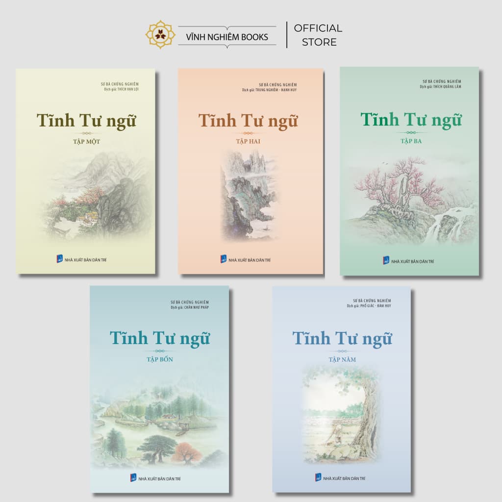 Sách - Bộ Tĩnh Tư Ngữ (Trọn bộ 5 cuốn) - Sư Bà Chứng Nghiêm - Vĩnh Nghiêm Books