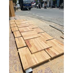 VÁN GỖ GHÉP cao su 10mm phủ bóng 1 mặt dùng làm kệ treo tường , mặt bàn , tủ bếp ,.....CẮT THEO YÊU CẦU 2