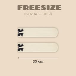 Tất Đùi Bé Gái Nơ Sau Phong Cách Hàn Quốc – Cotton Mềm, 5-10 Tuổi te115 8