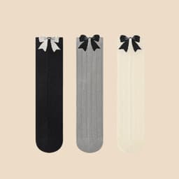 Tất Đùi Bé Gái Nơ Sau Phong Cách Hàn Quốc – Cotton Mềm, 5-10 Tuổi te115 7