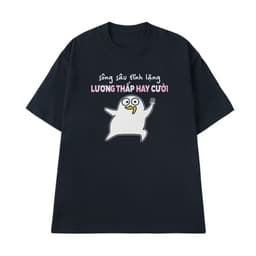 Áo thun slogan SÔNG SÂU TĨNH LẶNG – Câu nói hài hước meme, unisex nam nữ, chất cotton 100% 5