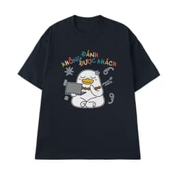 Áo thun slogan KHÔNG ĐƯỢC ĐÁNH KHÁCH team bán hàng – Câu nói hài hước meme, unisex nam nữ, chất cotton 100% 3