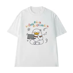 Áo thun slogan KHÔNG ĐƯỢC ĐÁNH KHÁCH team bán hàng – Câu nói hài hước meme, unisex nam nữ, chất cotton 100% 4
