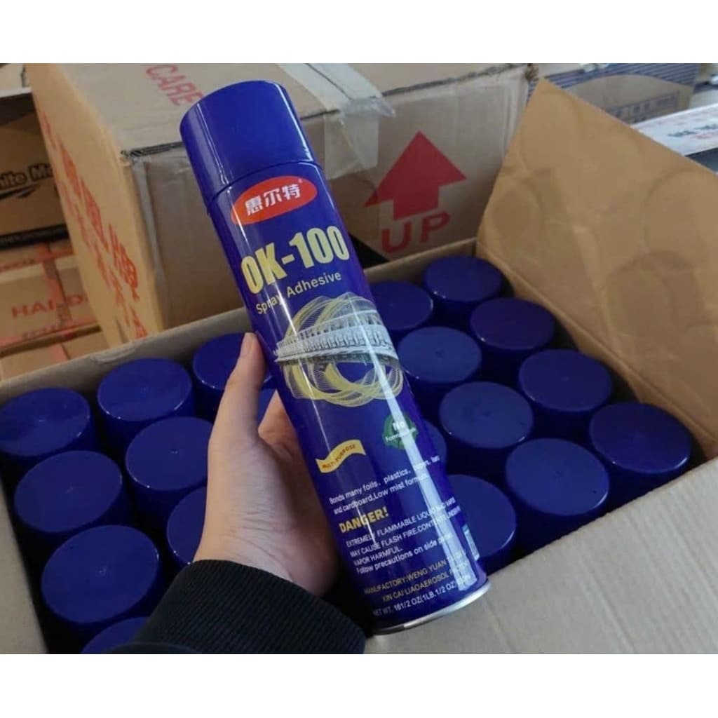Chai keo xịt định vị trên vải may thêu  OK-100