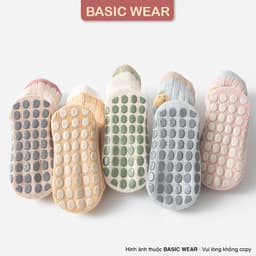 Set 5 Đôi Tất Cổ Cao Chống Trơn Cho Bé 0 - 3 tuổi, Tất Chống Trơn Trượt Cho Bé SS68 4